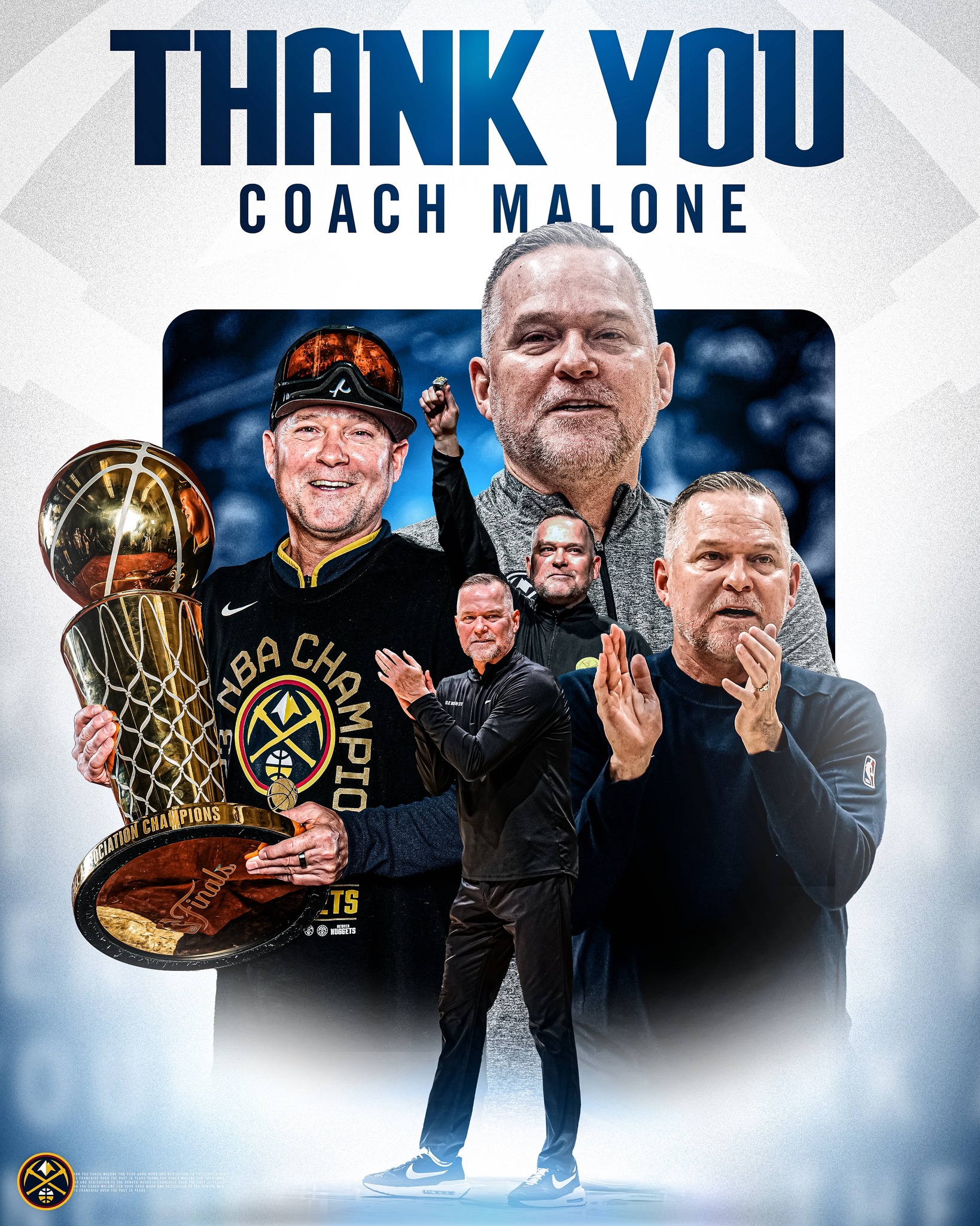 NBA: Denver Nuggets, sinibak si Coach Michael Malone; GM Calvin Booth, ‘di na ire-renew ang kontrata